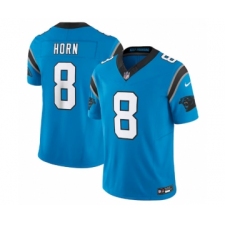 Men's Nike Carolina Panthers #8 Jaycee Horn Blue 2023 F.U.S.E. Vapor Untouchable Stitched Football Jersey