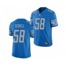 Men's Detroit Lions #58 Penei Sewell 2021 Football Draft Blue Vapor Untouchable Limited Jersey
