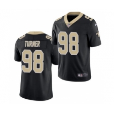 Men's New Orleans Saints #98 Payton Turner 2021 Football Draft Black Limited Jersey