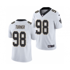 Men's New Orleans Saints #98 Payton Turner 2021 Football Draft White Limited Jersey