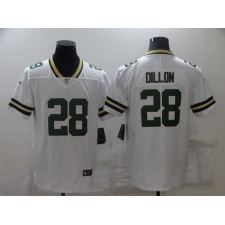 Men's Green Bay Packers #28 AJ Dillon White Team Color Vapor Untouchable Limited Jersey