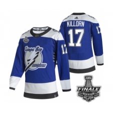 Men's Adidas Lightning #17 Alex Killorn Blue Authentic 2021 Stanley Cup Jersey