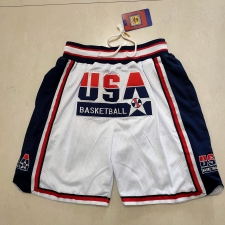 Men's Team USA White Pocket Shorts