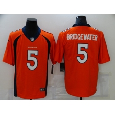 Men's Denver Broncos #5 Teddy Bridgewater Nike Orange Limited Jersey