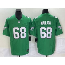 Men's Nike Philadelphia Eagles #68 Jordan Mailata Green 2023 F.U.S.E. Vapor Limited Throwback Stitched Football Jersey