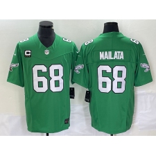 Men's Nike Philadelphia Eagles #68 Jordan Mailata Green 2023 F.U.S.E. Vapor Untouchable C Stitched Football Jersey