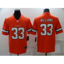 Men's Denver Broncos #33 Javonte Williams Nike Orange Stitched Limited Jersey