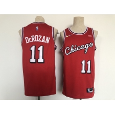 Men's Chicago Bulls #11 DeMar DeRozan Red City Stitched Basketball Jersey