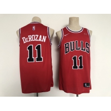 Men's Chicago Bulls #11 DeMar DeRozan Red Stitched Basketball Jersey