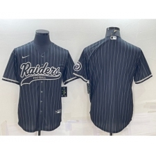 Men's Las Vegas Raiders Blank Black With Patch Cool Base Stitched Baseball Jersey