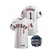 Men's Houston Astros #2 Alex Bregman 2021 Grey World Series Flex Base Stitched Baseball Jersey