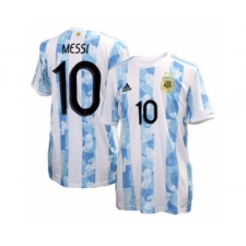 Men's Argentina #10 Lionel Messi Home Soccer Jersey
