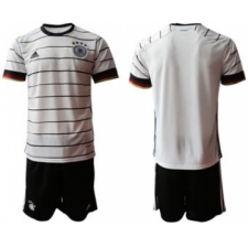 Men's Germany Custom Euro 2021 White Soccer Jersey and Shorts