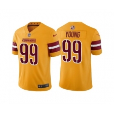 Men's Washington Commanders #99 Chase Young Gold Vapor Untouchable Stitched Football Jersey