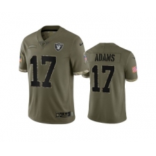 Men's Las Vegas Raiders #17 Davante Adams 2022 Olive Salute To Service Limited Stitched Jersey