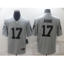Men's Nike Oakland Raiders #17 Davante Adams Grey Vapor Limited Stitched Jersey