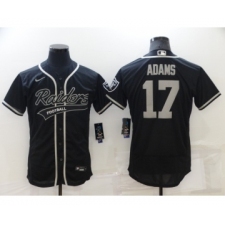 Men's Oakland Raiders #17 Davante Adams Black Stitched MLB Flex Base Nike Baseball Jersey