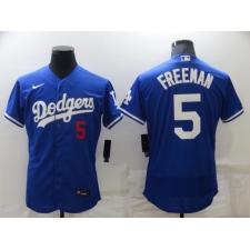 Men's Nike Los Angeles Dodgers #5 Freddie Freeman Blue Baseball Jersey