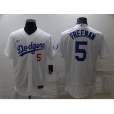 Men's Nike Los Angeles Dodgers #5 Freddie Freeman White Stitched Baseball Jersey