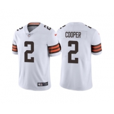 Men's Cleveland Browns #2 Amari Cooper White Vapor Untouchable Limited Stitched Jersey