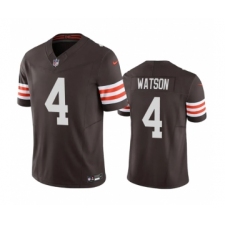 Men's Cleveland Browns #4 Deshaun Watson Brown 2023 F.U.S.E. Vapor Untouchable Limited Stitched Jersey