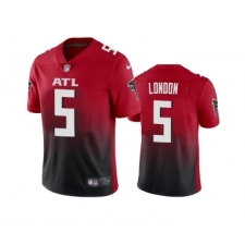 Men's Atlanta Falcons #5 Drake London Red Black Vapor Untouchable Limited Stitched Jersey