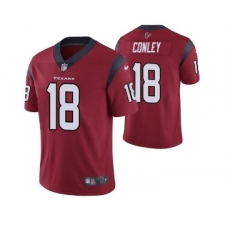 Men's Houston Texans #18 Chris Conley Red Vapor Untouchable Limited Stitched Jersey