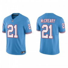 Men's Nike Tennessee Titans #21 Roger McCreary Light Blue 2023 F.U.S.E. Vapor Limited Throwback Stitched Football Jersey