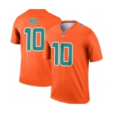 Men's Miami Dolphins #10 Tyreek Hill Orange Inverted Legend Stitched Football Jersey
