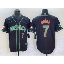 Men's Mexico Baseball #7 Julio Urias Number 2023 Black World Classic Stitched Jersey6