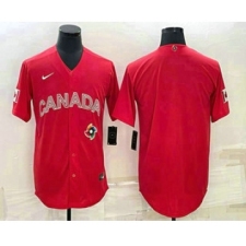 Men's Canada Baseball Blank 2023 Red World Classic Stitched Jersey