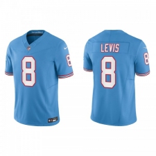 Men's Nike Tennessee Titans #8 Will Levis Light Blue 2023 F.U.S.E. Vapor Limited Throwback Stitched Football Jersey