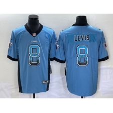Men's Tennessee Titans #8 Will Levis Blue Drift Fashion Color Rush Limited Stitched Jersey