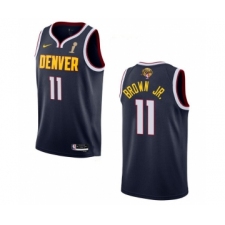 Men's Denver Nuggets #11 Bruce Brown Navy 2023 Finals Champions Icon EditionStitched Basketball Jersey