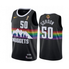 Men's Denver Nuggets #50 Aaron Gordon Black 2023 Finals Champions City Edition Stitched Basketball Jersey