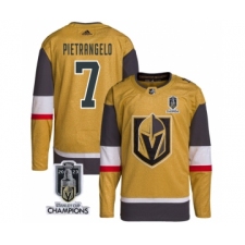Men's Vegas Golden Knights #7 Alex Pietrangelo Gold 2023 Stanley Cup Champions Stitched Jersey