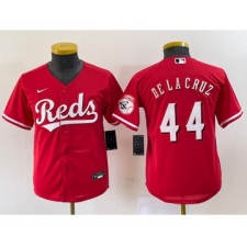 Youth Nike Cincinnati Reds #44 Elly De La Cruz Red Cool Base Stitched Baseball Jersey