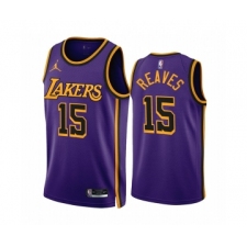Men's Los Angeles Lakers #15 Austin Reaves 2022-23 Purple Statement Edition Stitched Basketball Jersey