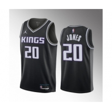 Men's Sacramento Kings #20 Colby Jones Black 2023 Draft Statement Edition Stitched Jersey