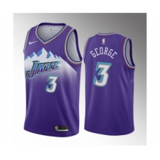 Men's Utah Jazz #3 Keyonte George Purple 2023 Draft Classic Edition Stitched Basketball Jersey