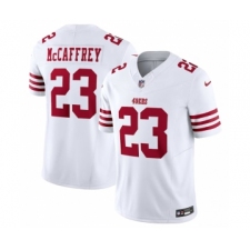 Men's Nike San Francisco 49ers #23 Christian McCaffrey White 2023 F.U.S.E. Vapor Untouchable Limited Stitched Football Jersey