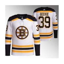 Men's Boston Bruins #39 Morgan Geekie White Stitched Jersey