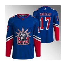 Men's New York Rangers #17 Blake Wheeler Blue Reverse Retro Stitched Jersey