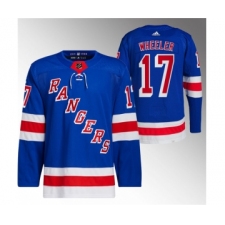 Men's New York Rangers #17 Blake Wheeler Royal Stitched Jersey