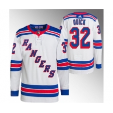 Men's New York Rangers #32 Jonathan Quick White Stitched Jersey