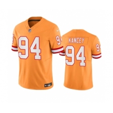 Men's Nike Tampa Bay Buccaneers #94 Calijah Kancey Orange Throwback Limited Stitched Jersey