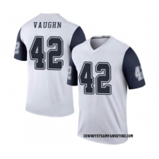 Men's Dallas Cowboys #42 Deuce Vaughn White Stitched NFL Limited Rush Jersey