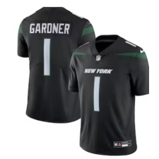 Men's Nike New York Jets #1 Ahmad Sauce Gardner Black Vapor Untouchable Limited Jersey