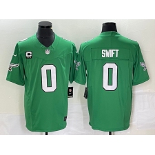 Men's Nike Philadelphia Eagles #0 D'Andre Swift Green 2023 F.U.S.E. Vapor Untouchable C Stitched Football Jersey