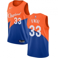 Men's Nike Cleveland Cavaliers #33 Shaquille O'Neal Swingman Blue NBA Jersey - City Edition